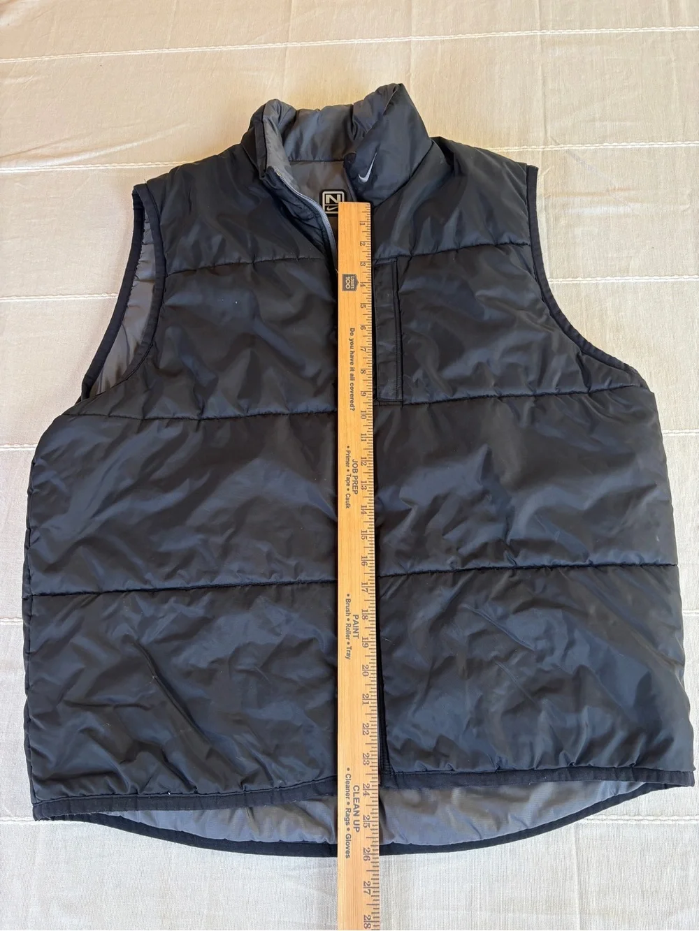 Vintage 90s Nike Reversible Puffer Vest Black/Grey Men’s Large